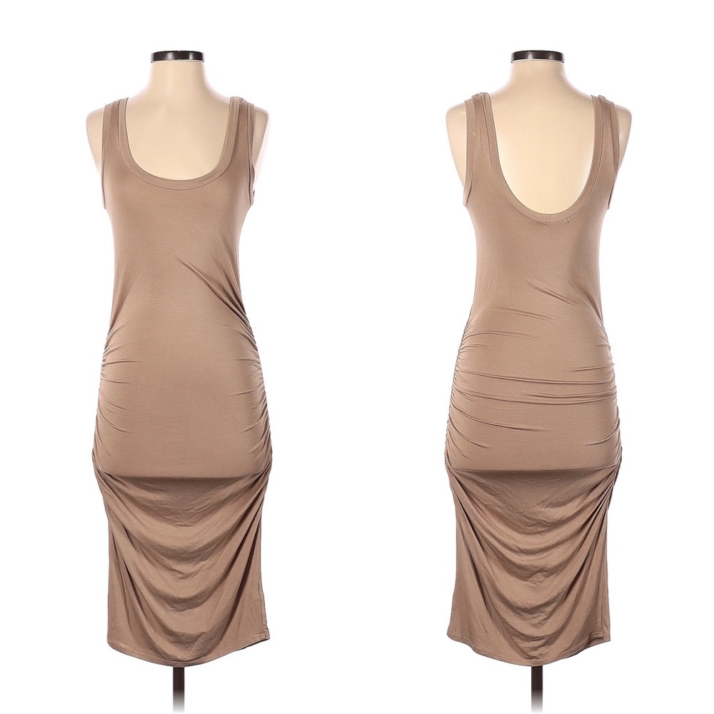 BOGO LA Made Tan/Light Brown Sleeveless fitted dress small